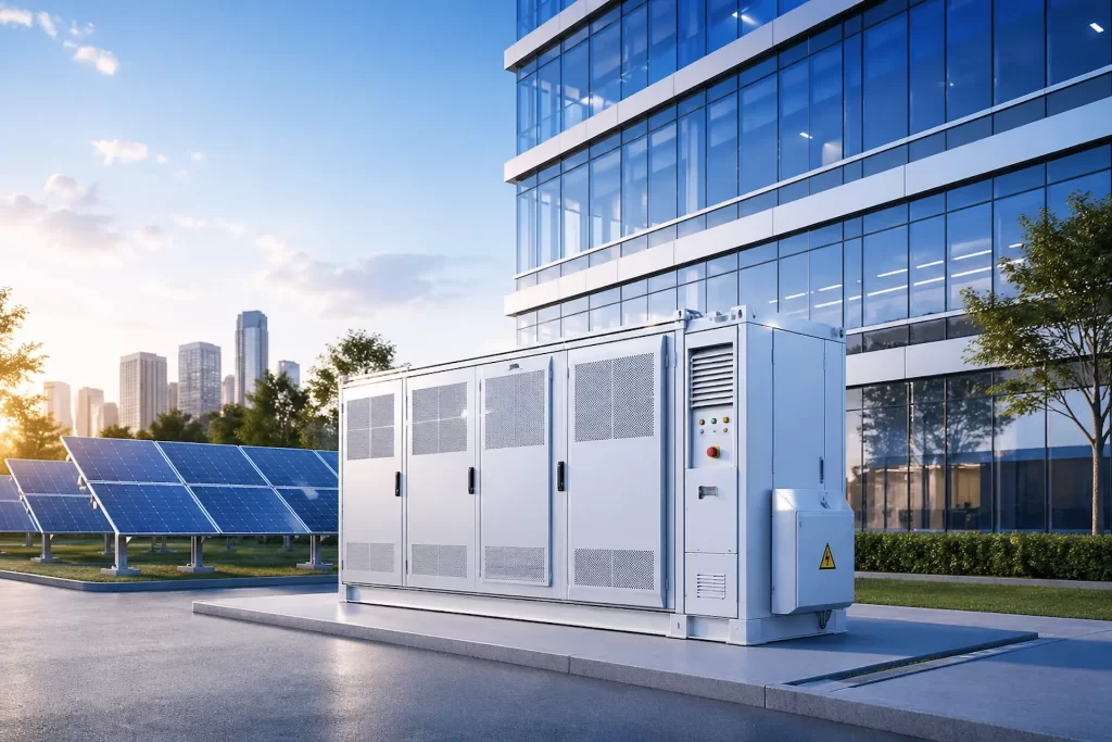 commercial and industrial battery energy storage system for office buildings with solar integration