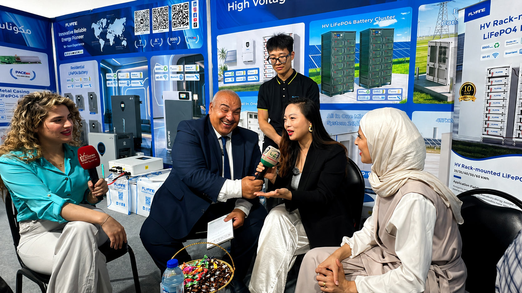 FLYFINE team and partners at Syria Energy Expo 2026 in Damascus