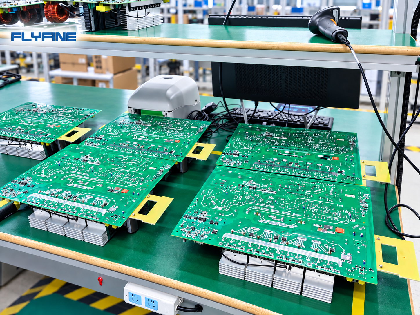 Inverter PCB assembly process in FLYFINE factory