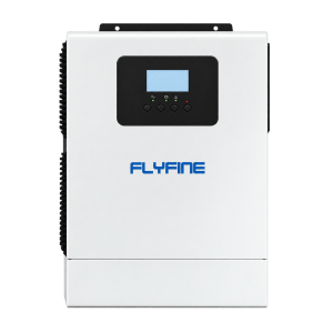 FLYFINE 24V off-grid hybrid inverter in 3kW and 3.5kW options with LCD display and integrated MPPT